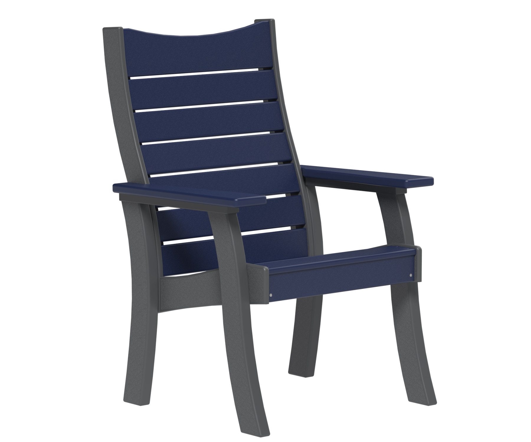 2' LX Contour Bench in Patriot Blue on Slate