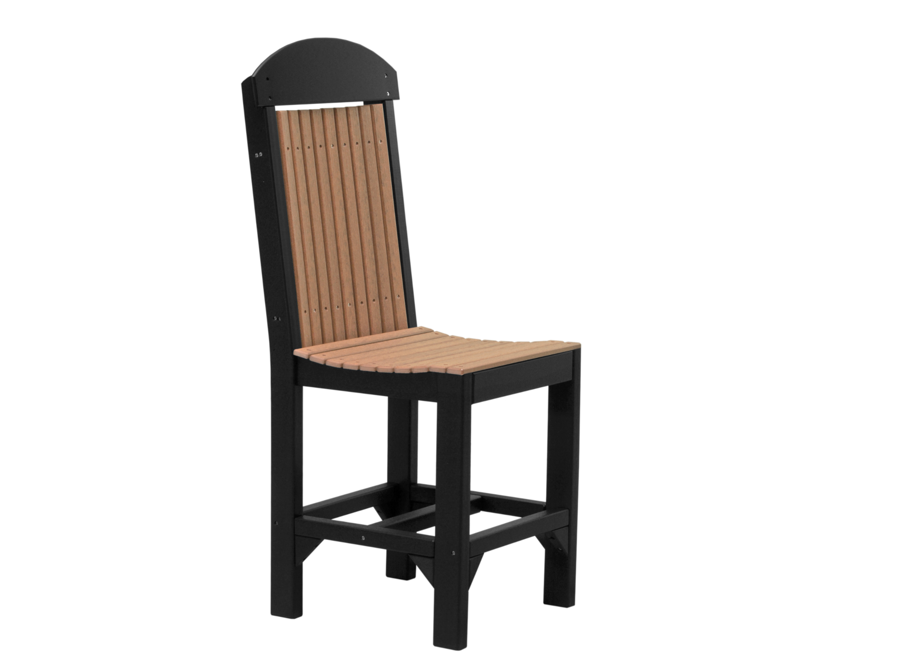 Classic Side Counter Height Chair by Luxcraft in Antique Mahogany & Black