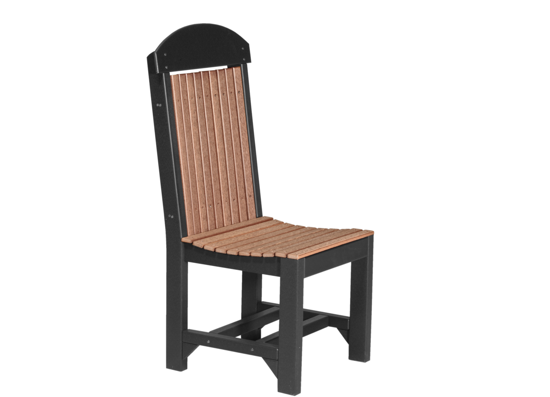 Classic Side Dining Chair by Luxcraft in Antique Mahogany & Black