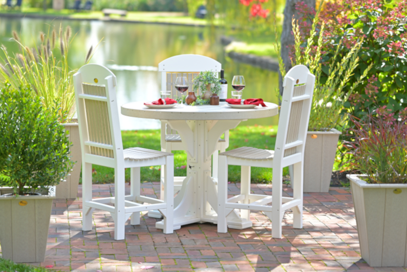 Round Poly Dining Table by Luxcraft