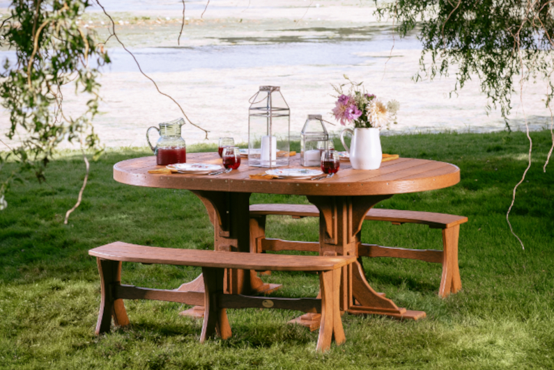 Oval Poly Table by Luxcraft