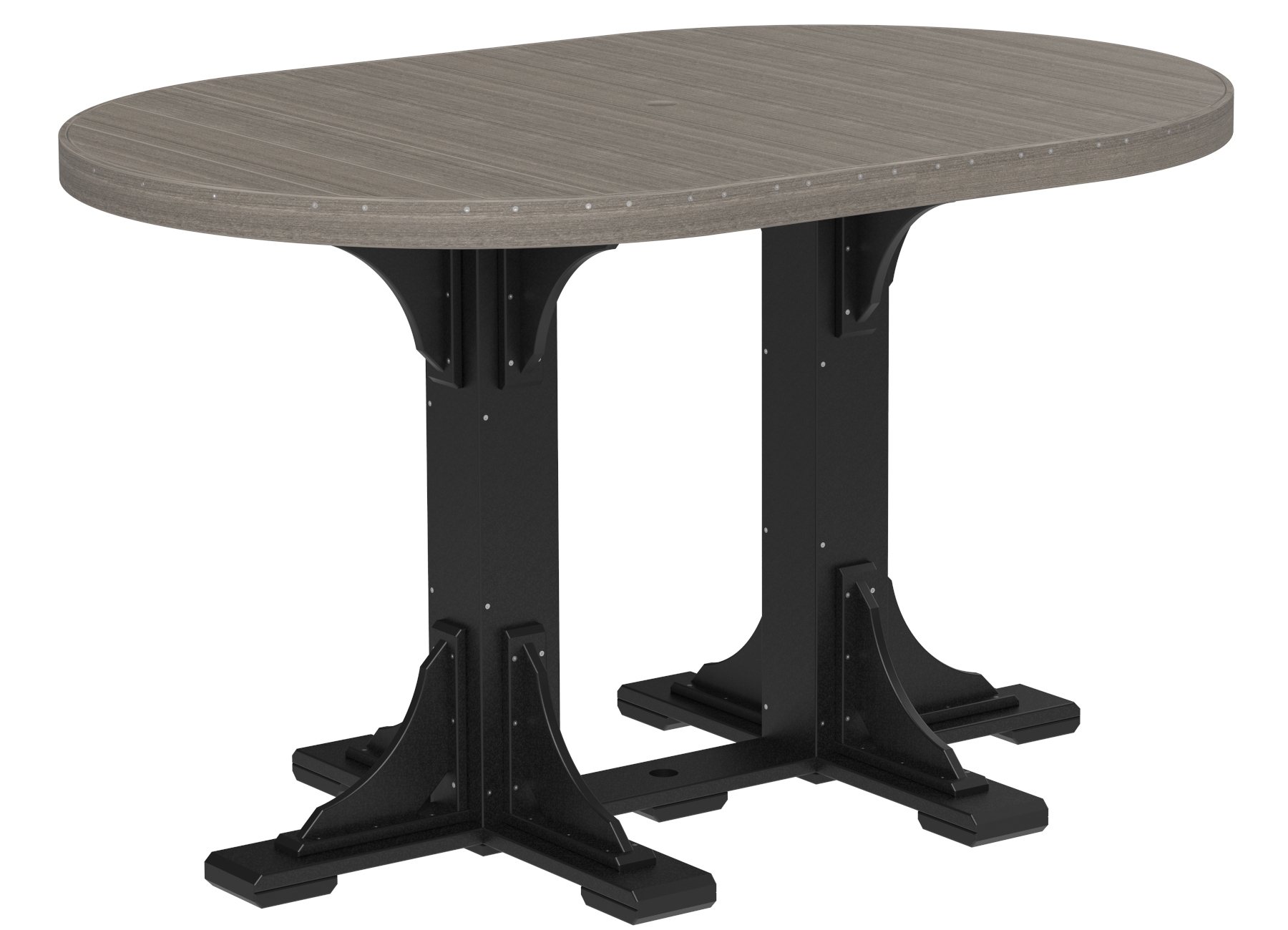 4' x 6' Poly Oval Bar Height Table by Luxcraft