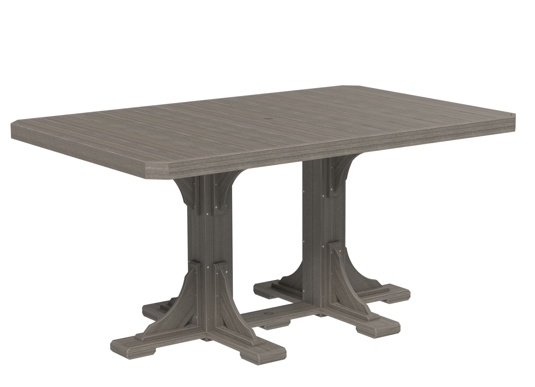 4' x 6' Poly Rectangular Counter Height Table in Coastal Gray by Luxcraft