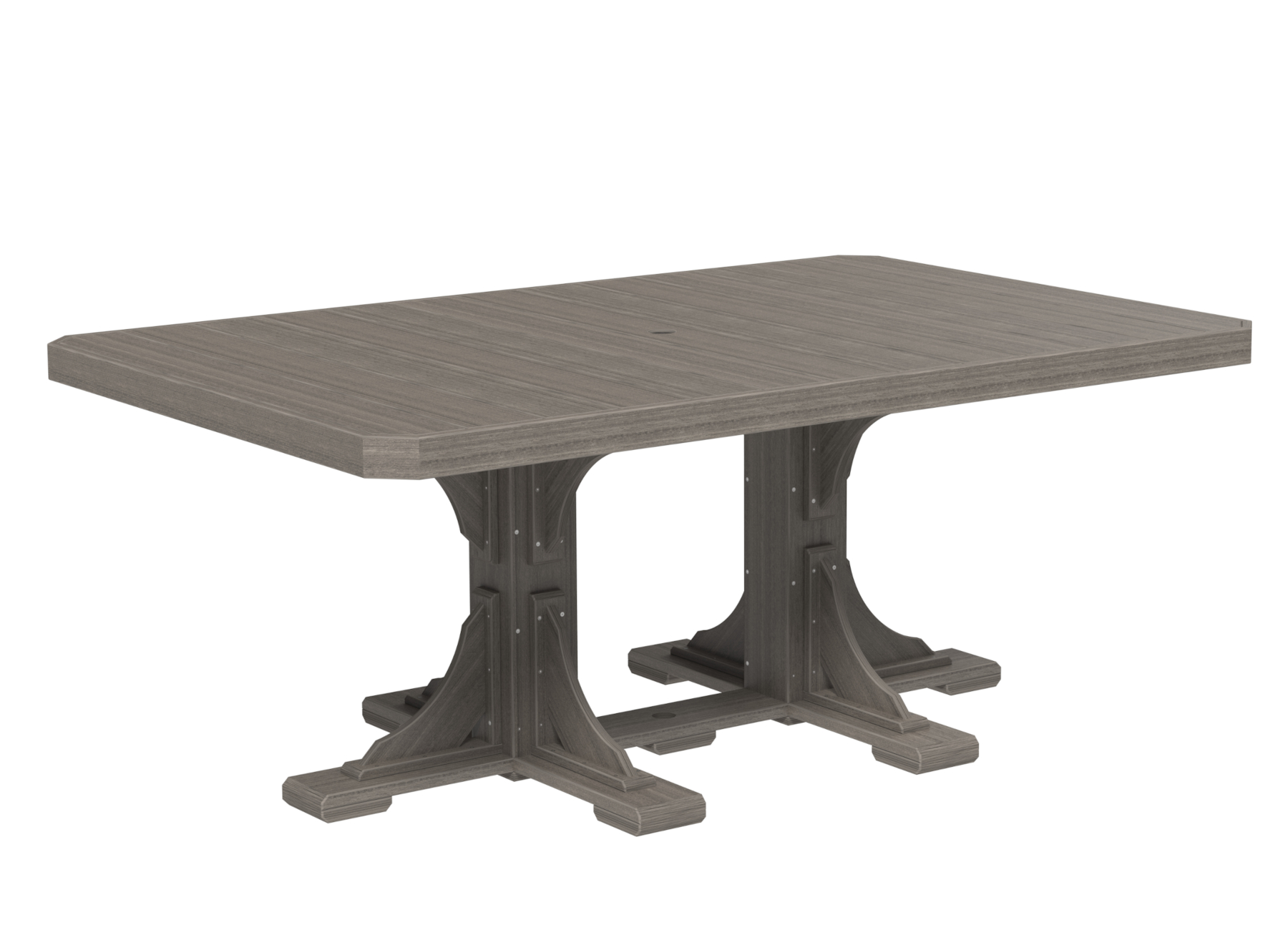 4' x 6' Poly Rectangular Dining Height Table in Coastal Gray by Luxcraft