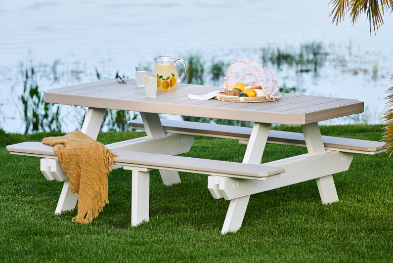 Rectangular Poly Picnic Table by Luxcraft