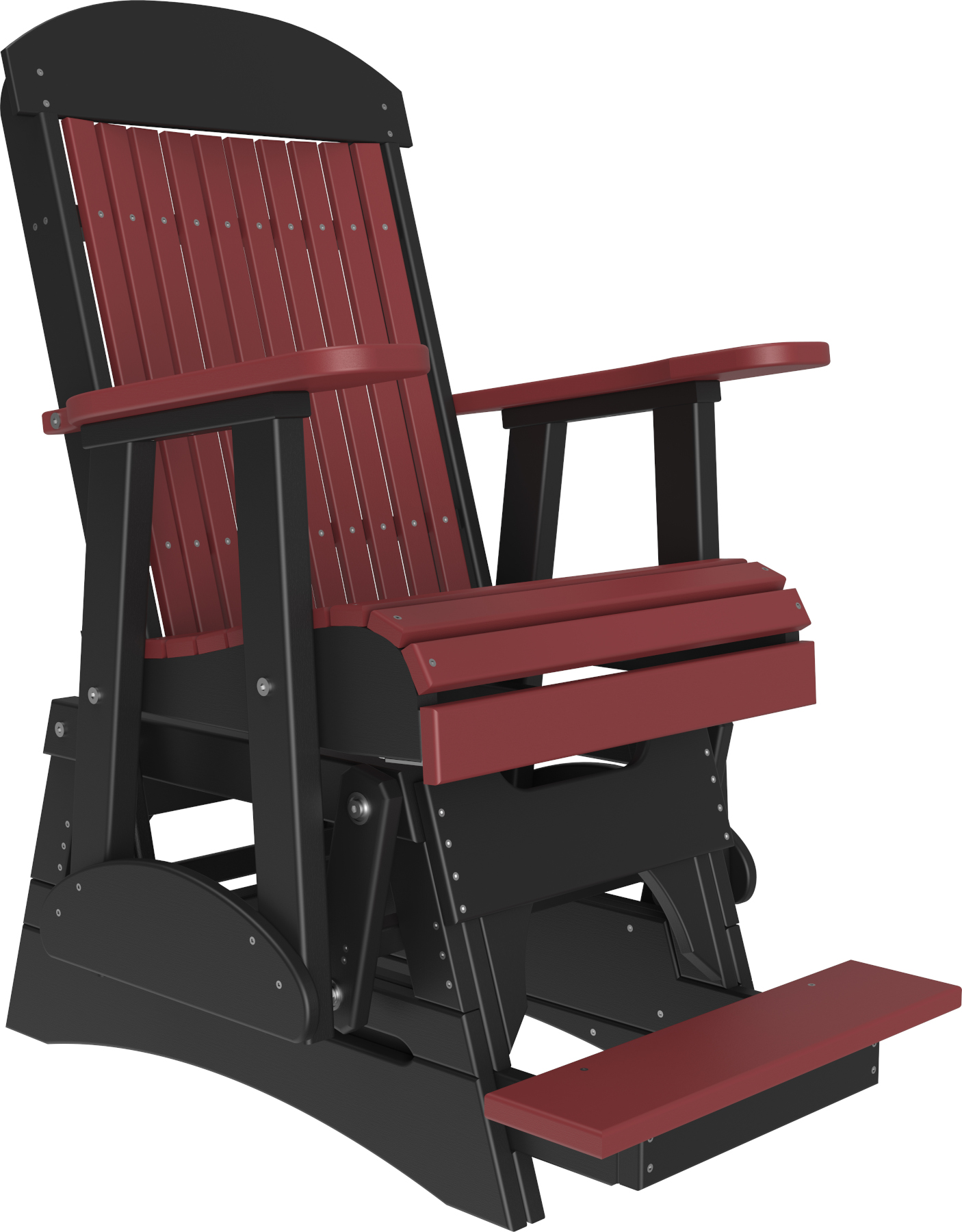 2' Classic Balcony Height Glider Chair by Luxcraft in Cherrywood on Black