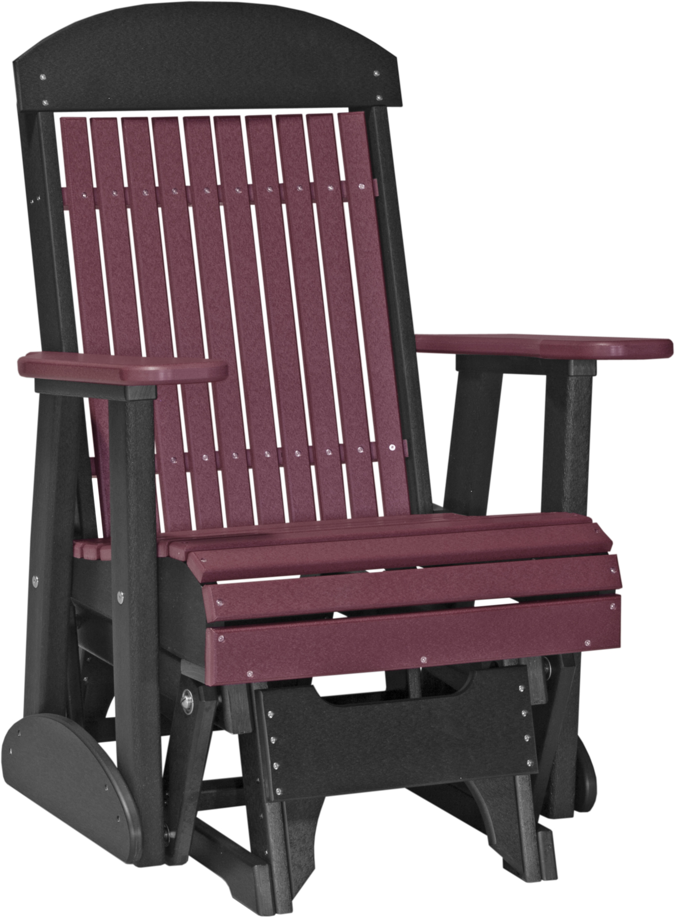 2' Classic Glider Chair by Luxcraft in Cherrywood on Black