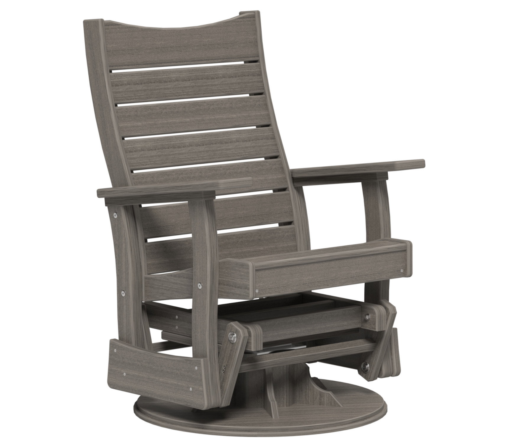 2' LX Contour Swivel Glider in Coastal Gray