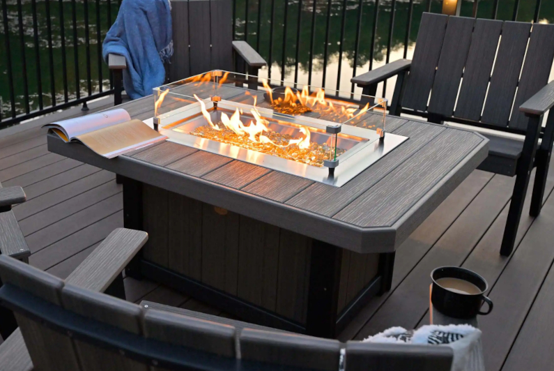 Rectangular Lumin Fire Pit by Luxcraft