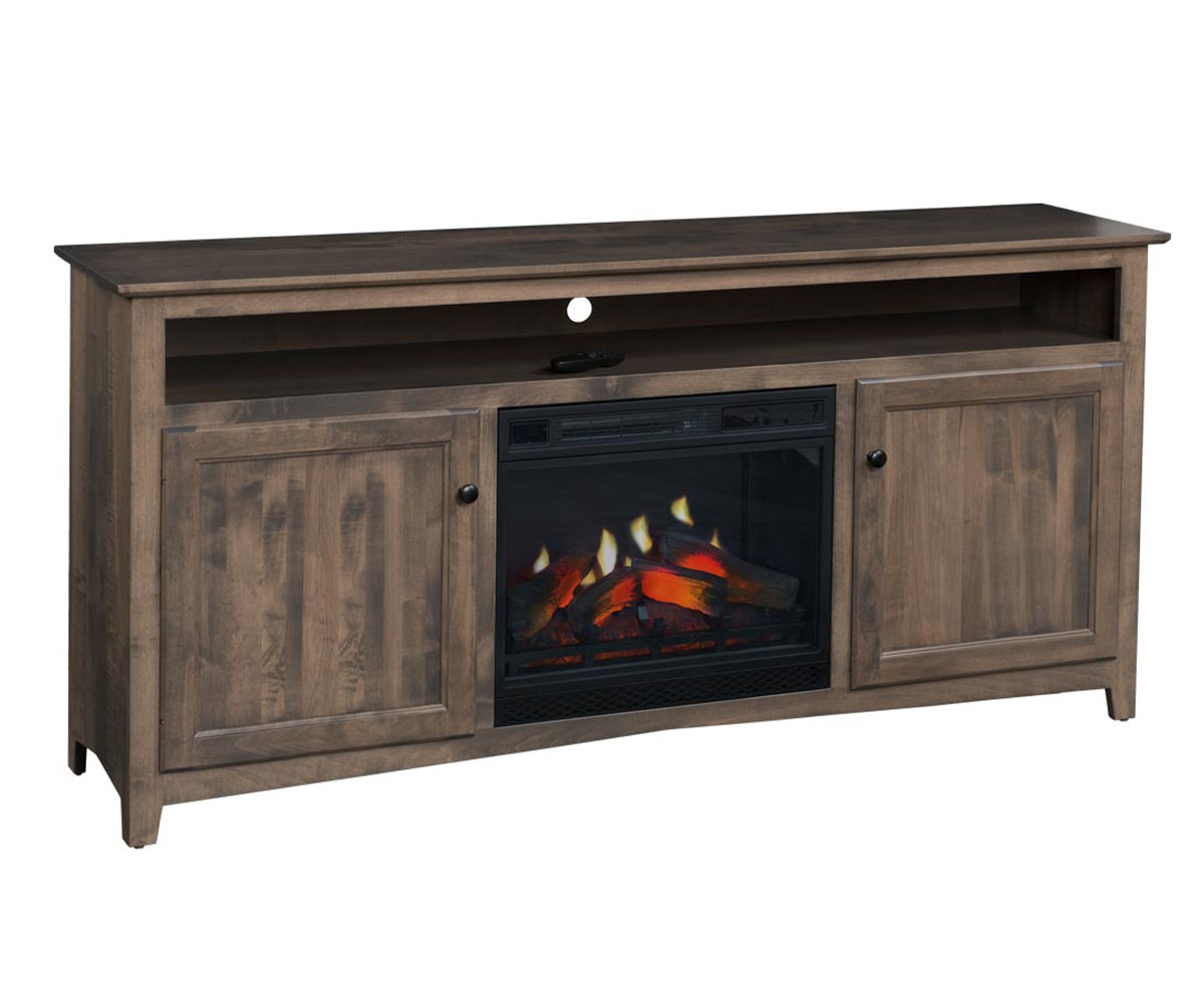 Linwood 75" TV Console w/23" Fireplace Insert