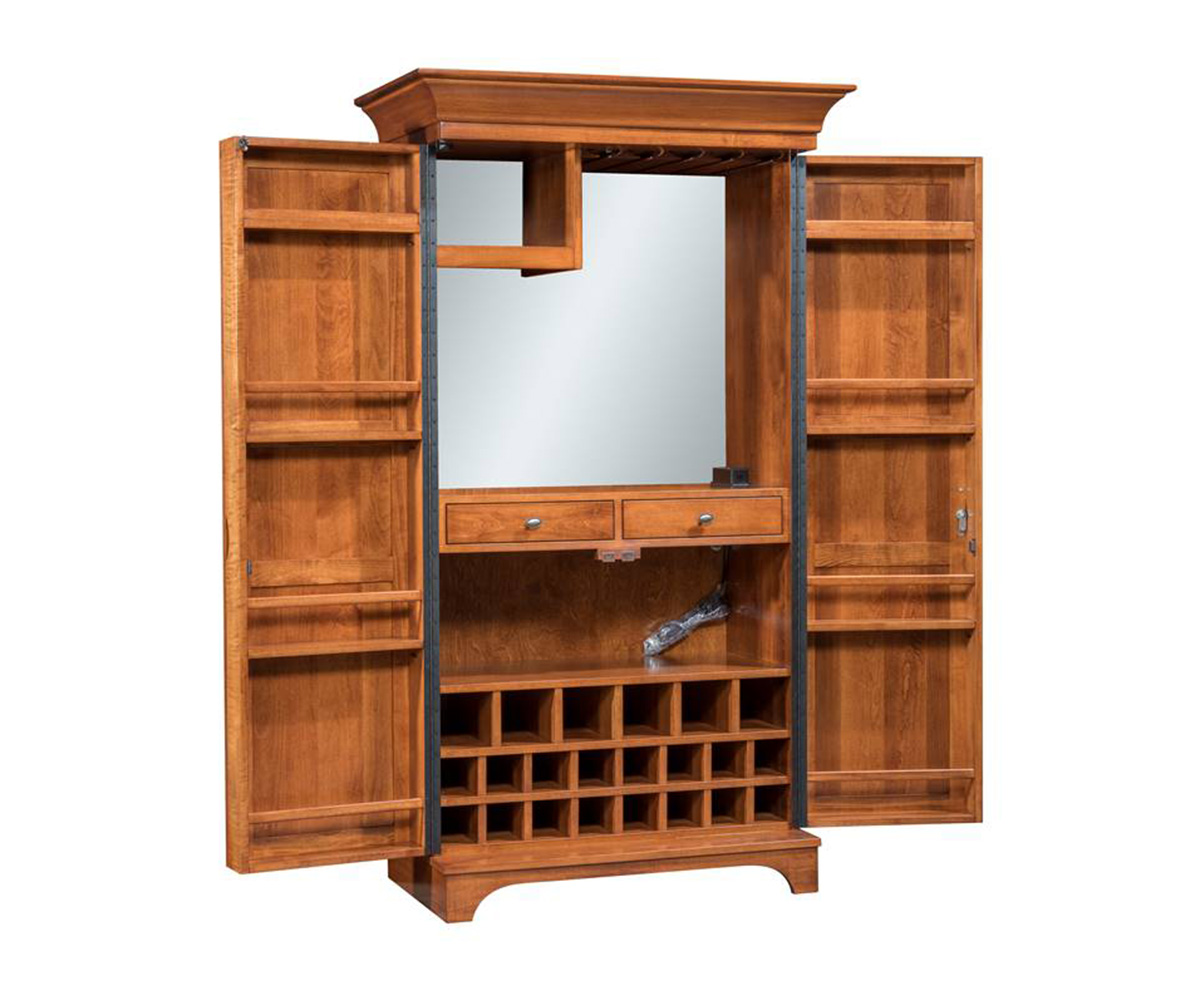 Crystal Bar Wine Bar Cabinet Open