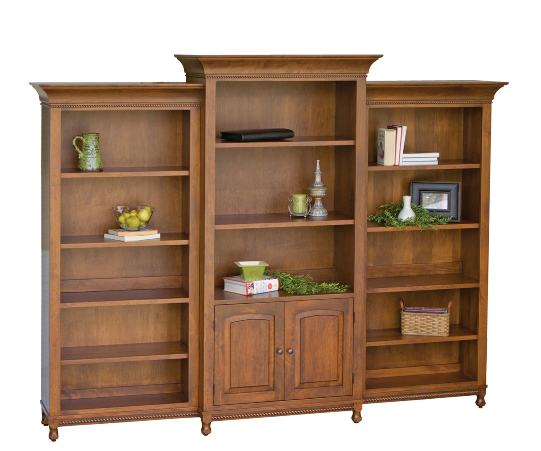 Henry Stephens Three Piece Bookcase w/2-Doors