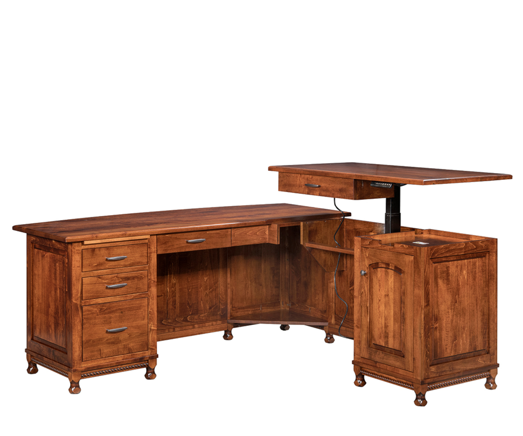 Henry Stephens L-Corner Desk with Lift