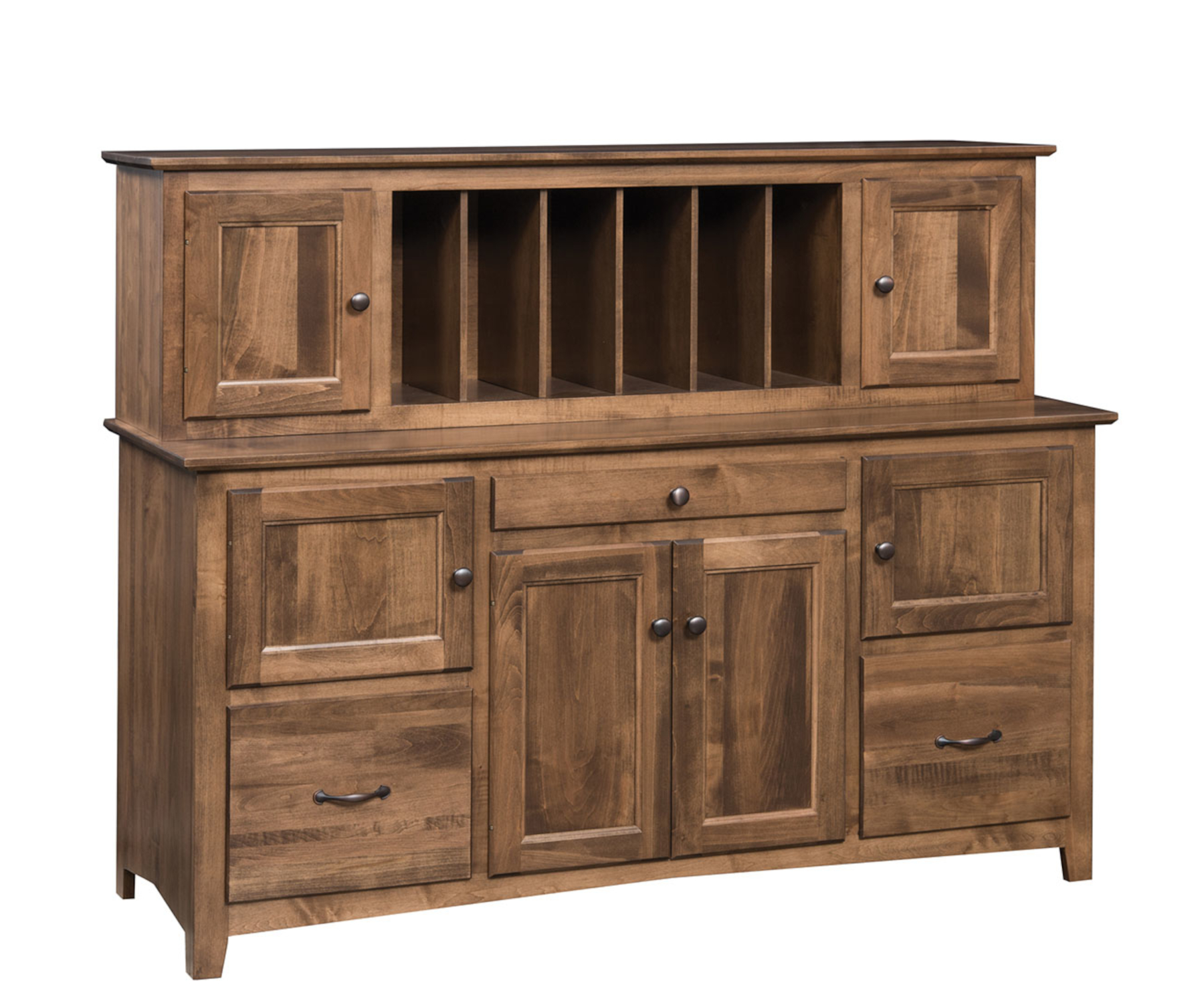 Linwood Computer Credenza & Pigeon Hole Hutch