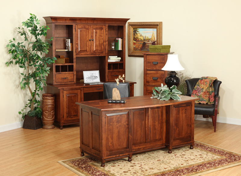 Henry Stephens 2 Piece Credenza and Executive Desk (sold separately)