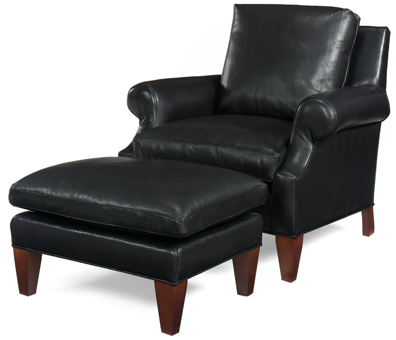 1310 Roxy Ottoman & 1311 Roxy Chair by McKinley Leather