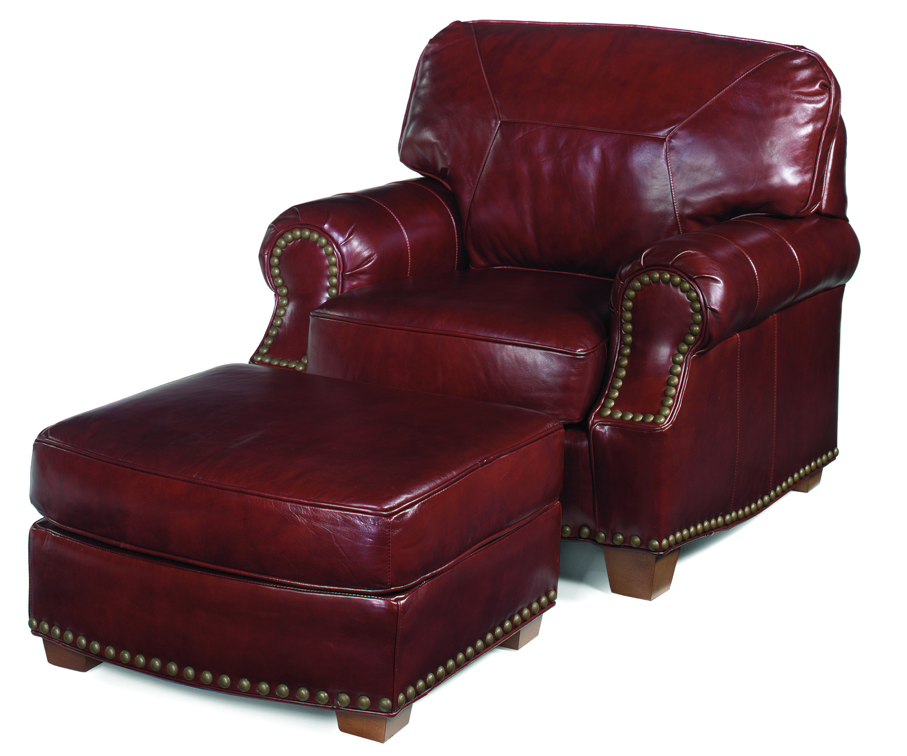Cheyenne Chair & Ottoman by McKinley Leather