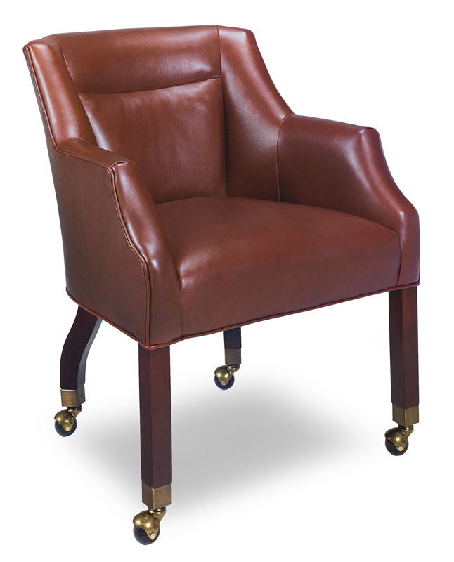 255-C Pebble Creek Game Chair with Casters by McKinley Leather 