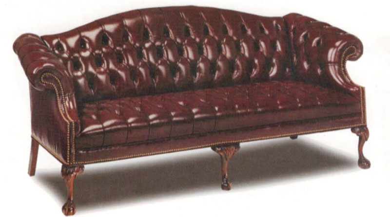 154-1 Sussex Ball and Claw Sofa by McKinley Leather