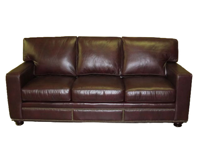 Houston Sofa 2134 with standard nailhead trim on front rail and no nails on arms