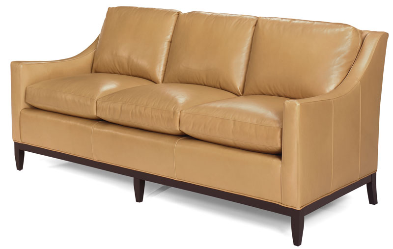 2214 Quincy Sofa with Wood Base by McKinley Leather