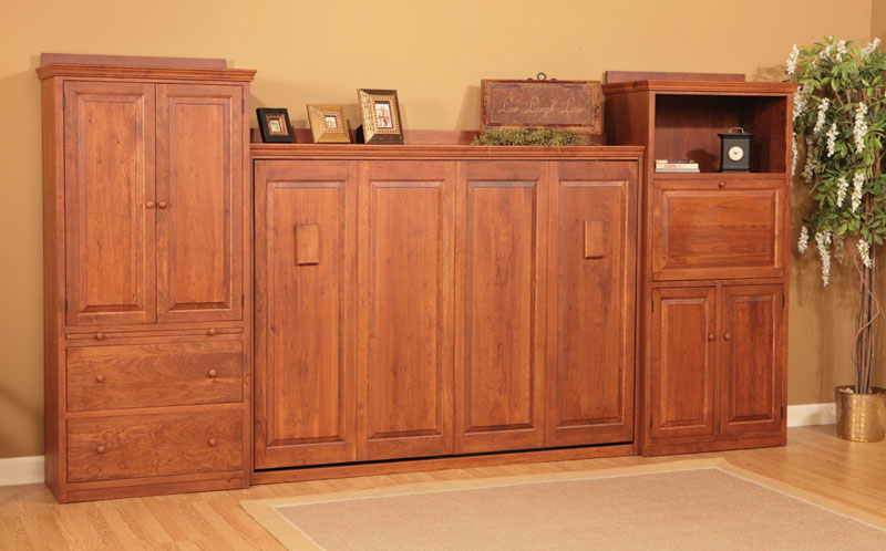Comfort Wood Wall Bed in Closed Position