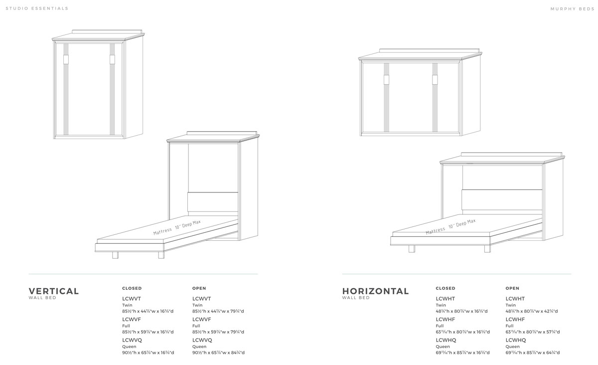 Lincoln Wall Bed Dimensions