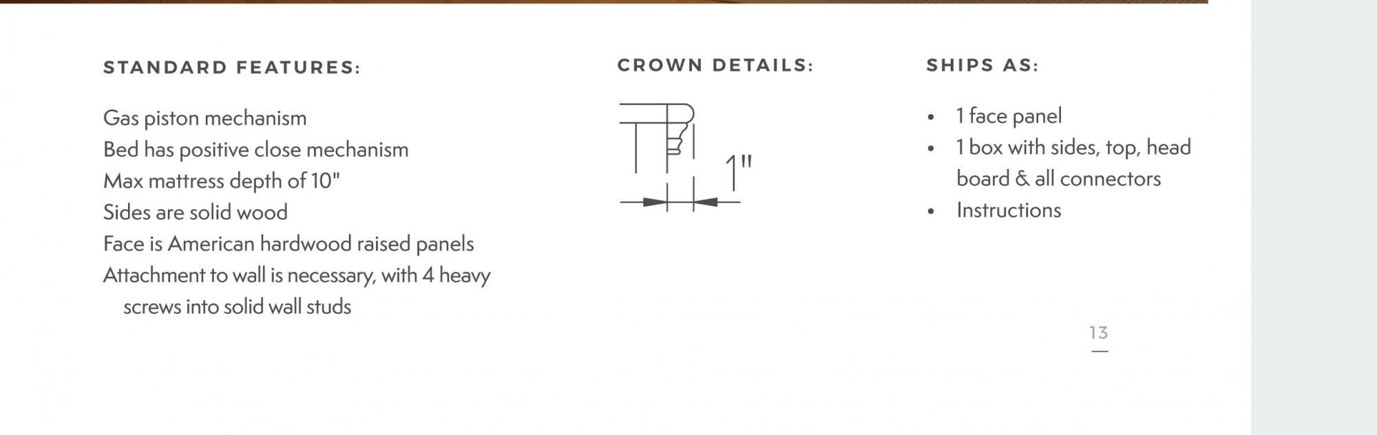 CW-30 Standard Features