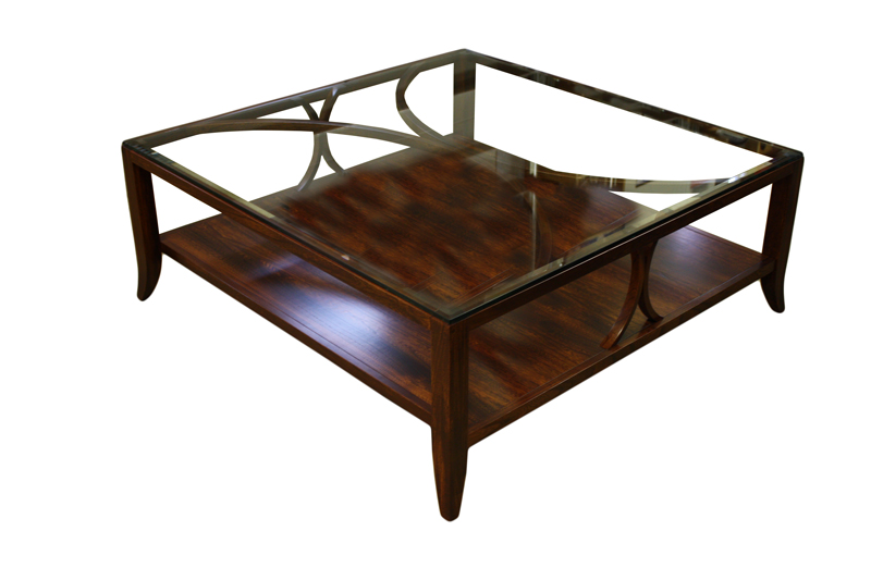 Custom Millington Coffee Table with Glass Top