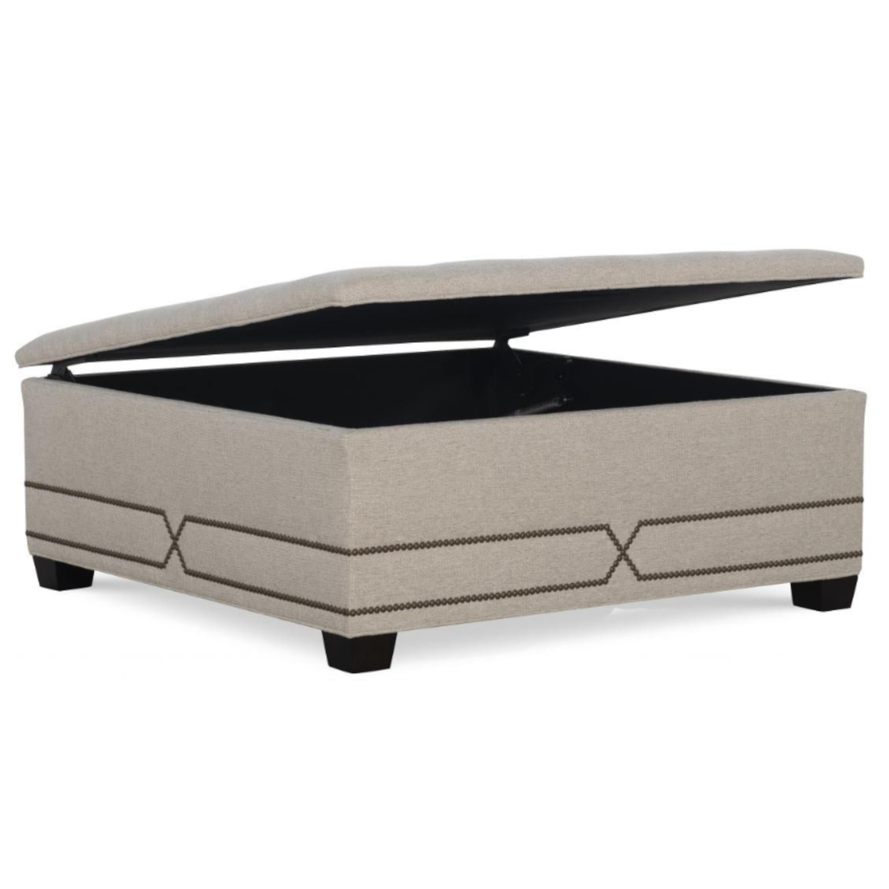 23 Grady Storage Ottoman by Temple Furniture Open