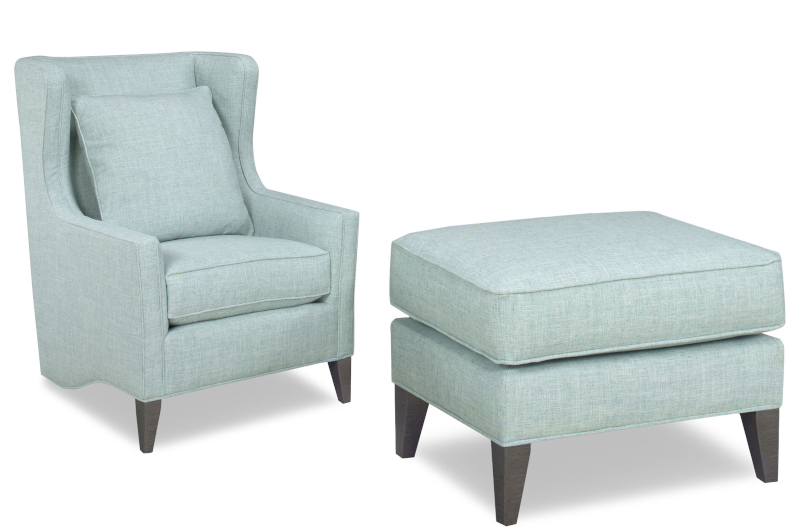 Fletcher Chair and Ottoman by Temple Furniture