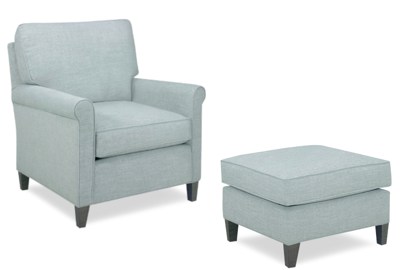 Nola Chair & Ottoman by Temple Furniture