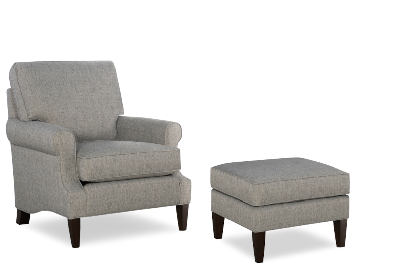 Tiffany Chair & Ottoman by Temple Furniture