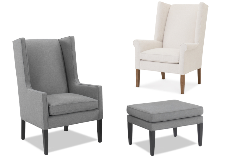 Arabella Chairs & Ottoman by Temple Furniture
