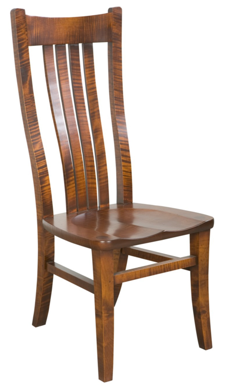 Bella Side Chair #2004 in Tiger Maple with an Old Maple Stain
