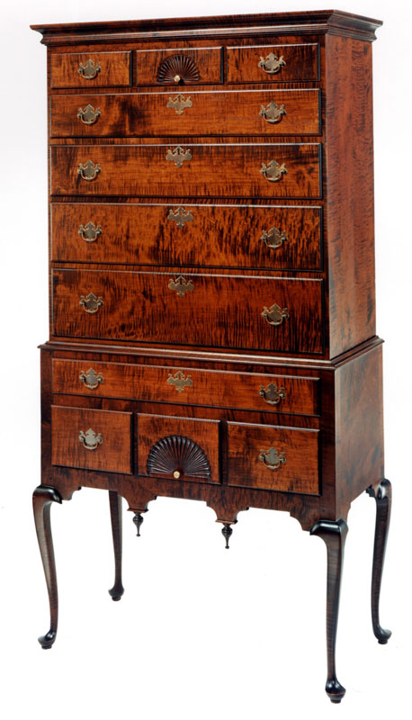 Queen Anne Flat Top Highboy