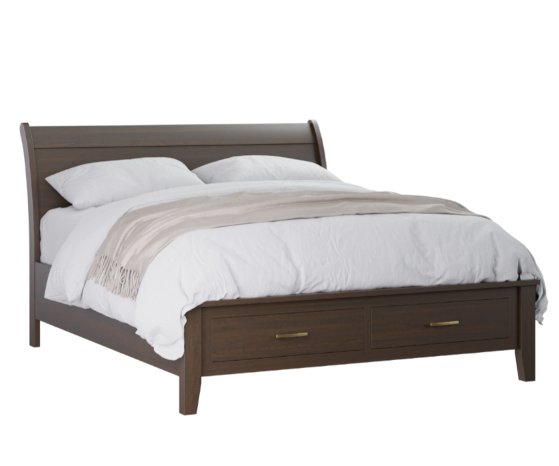Lakeside Panel Bed with Optional Footboard Storage Drawers