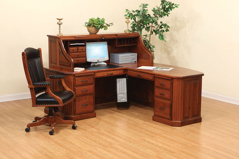 Fifth Avenue Executive Corner Roll Top Desk