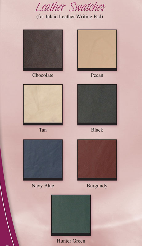 Optional Leather Writing Pad Colors