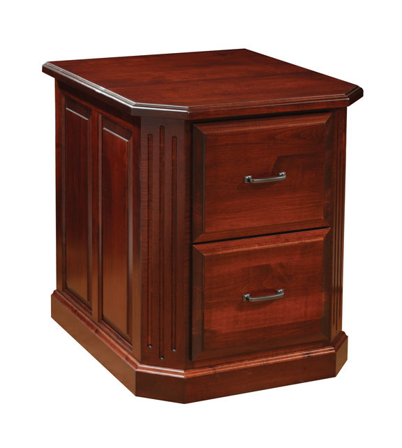 Fifth Avenue 2-Drawer Vertical File Cabinet in Brown Maple with OCS-227 Rich Cherry Stain