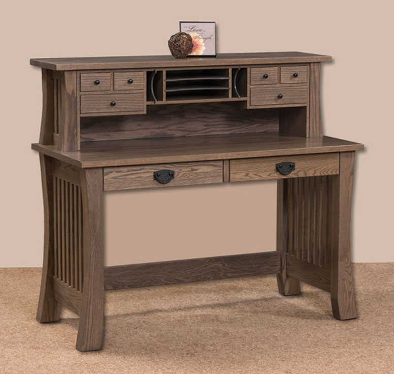 Liberty 50" Deluxe Writing Desk in Oak with an OCS-118 Antique Slate Stain