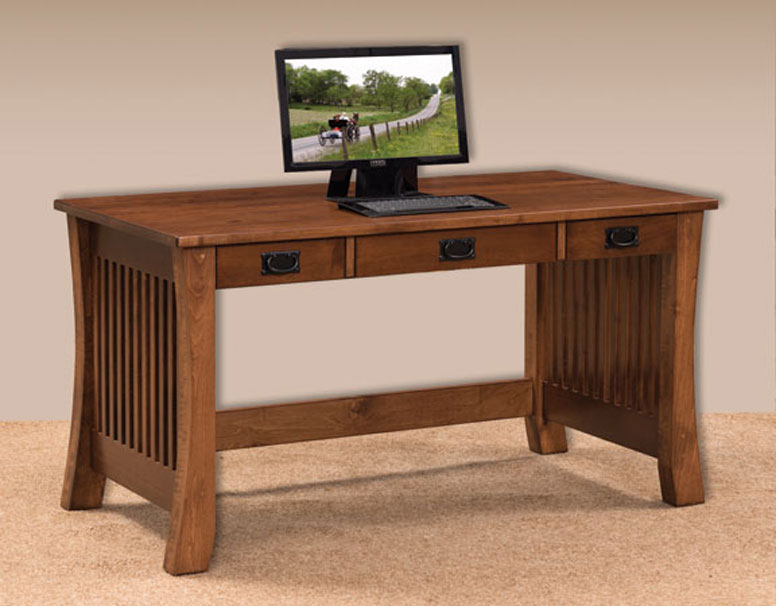Liberty 56" Writing Desk in Brown Maple with an OCS-117 Asbury Stain