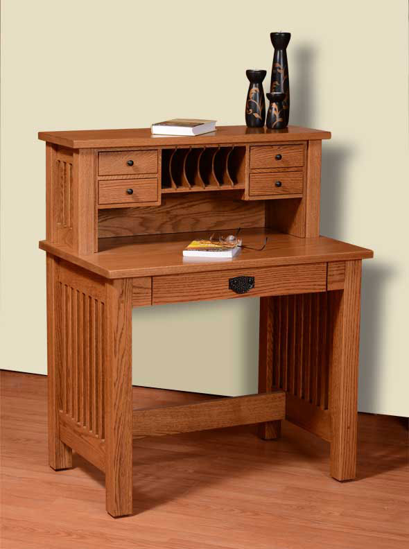 Mission Valley 36 Inch Deluxe Writing Desk Ohio Hardwood Furniture