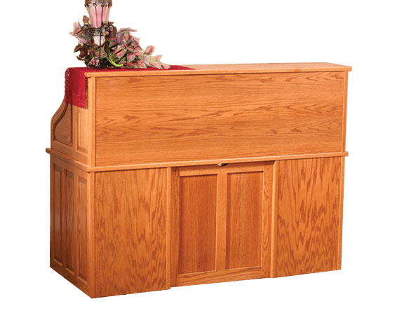 68" Traditional Computer Roll Top Desk Back