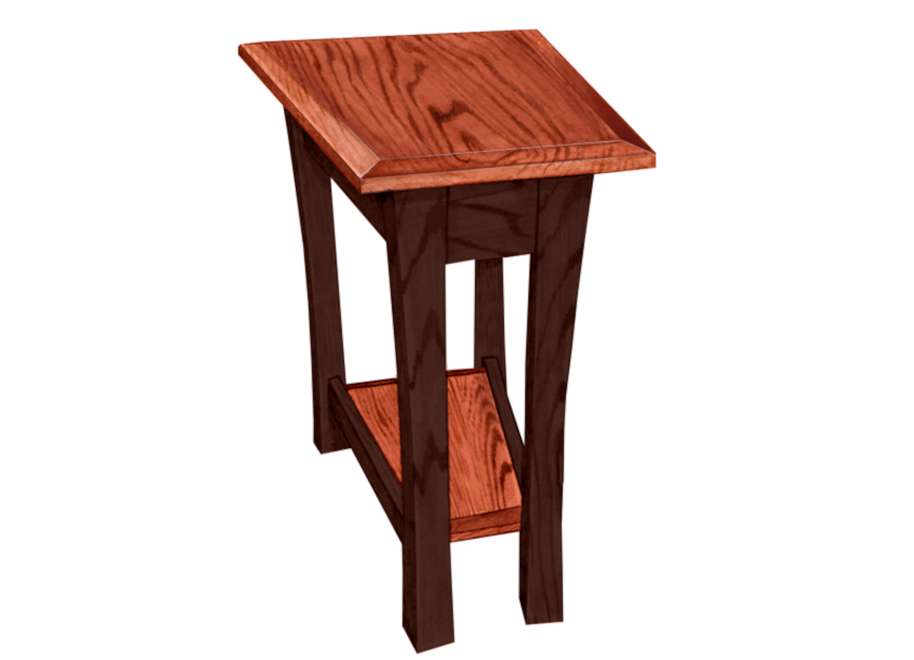 Small Wedge End Table