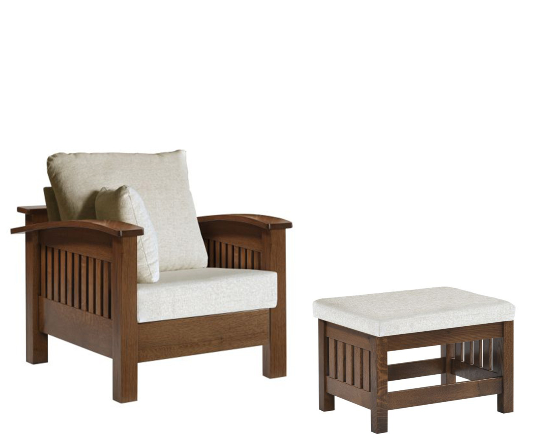 Liberty Mission Chair & Ottoman