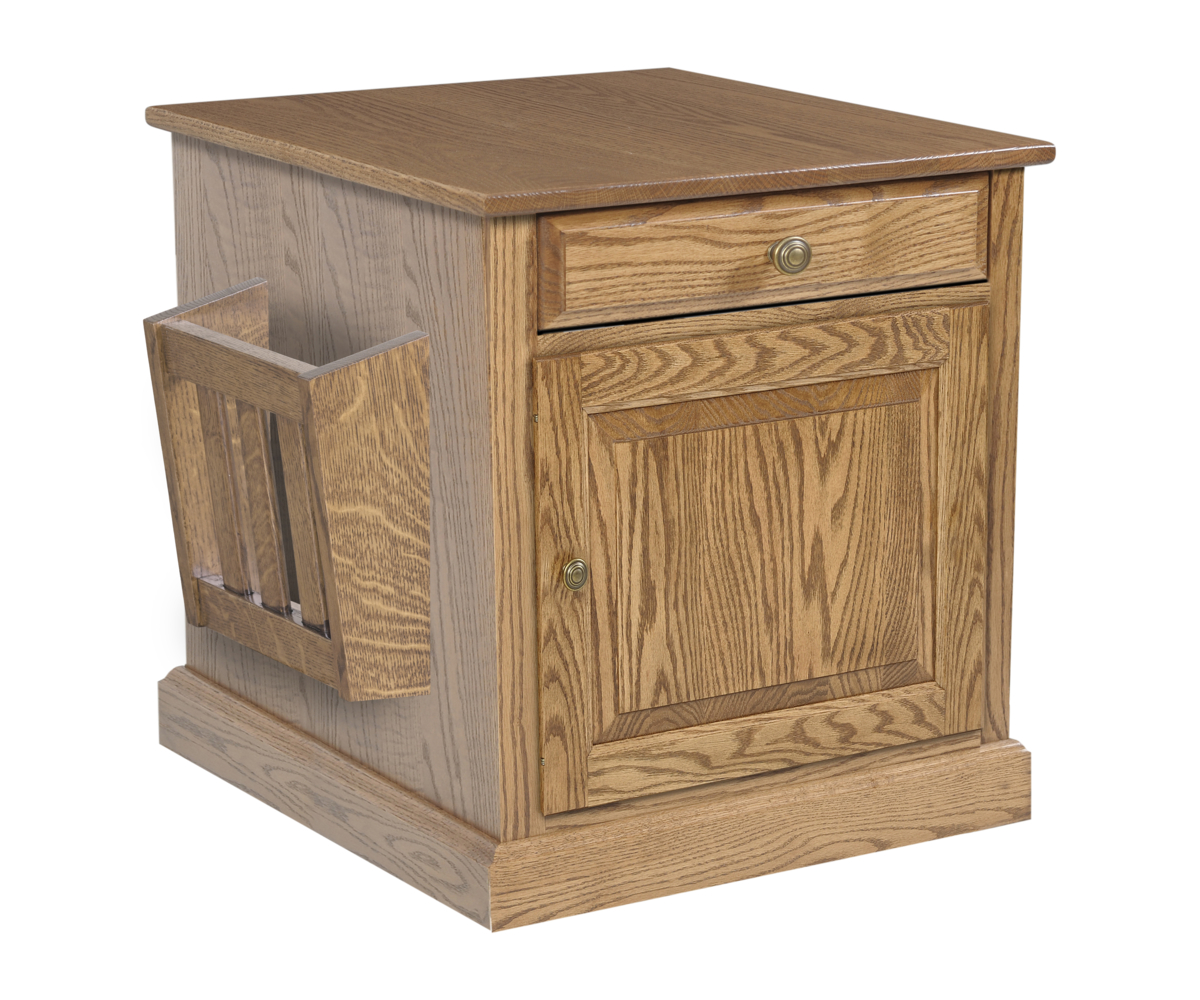 Riverview Enclosed End Table with Optional Magazine Rack