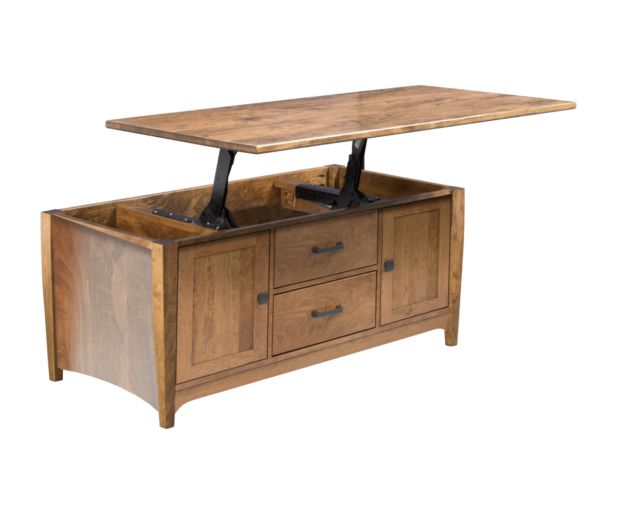 Woodland Shaker Enclosed Coffee Table with Optional Lift Top