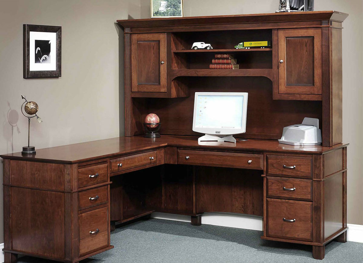 Arlington L-Desk and 72" Hutch (sold separately)