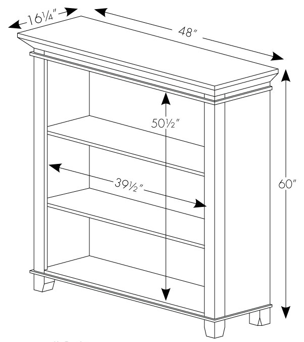 Arlington 48" x 60" Bookshelf